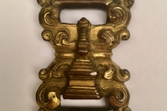 Gilt copper buckle with Stupa